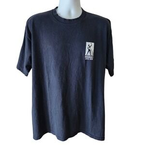Vintage Indigo Girls Local Crew Graphic T-Shirt XL Black All Sport USA Band Tee